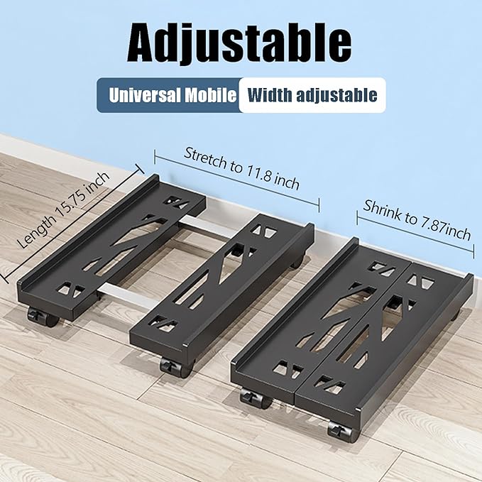 BYMECOST Adjustable Computer Tower Stand, PC Stand Mobile CPU Stand - Image 2