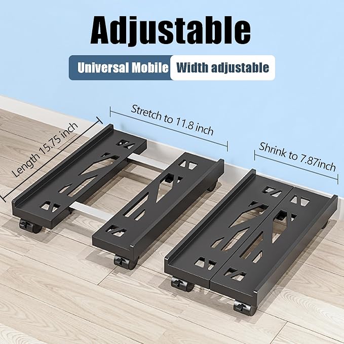 BYMECOST Adjustable Computer Tower Stand, PC Stand Mobile CPU Stand - Image 2