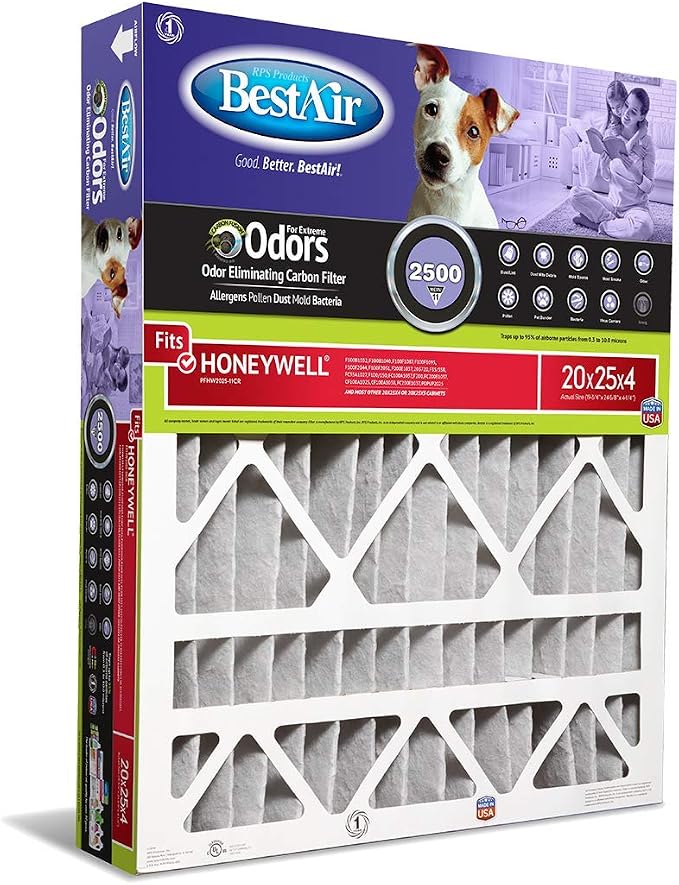 BestAir PFHW2025-11CR AC Furnace Air Filter, MERV 11, Removes Allergens & - Image 2