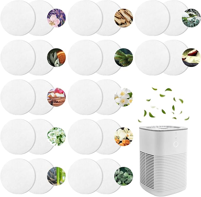 Teenyyou 12 Flavors 24 Pcs Air Filter Aroma Pads Air Purifier Scented Pads by Teenyyou