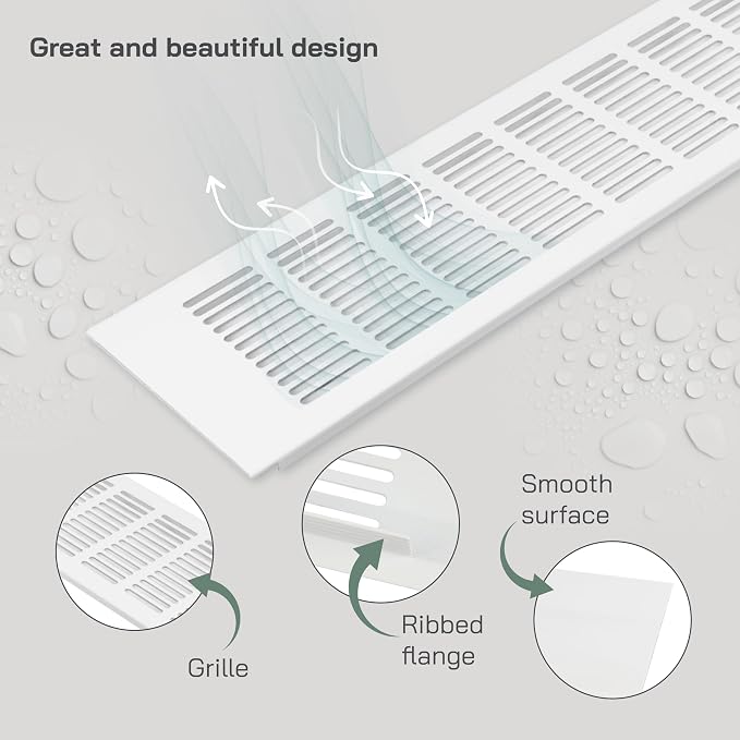 Vent Systems 19.69 x 3.94 Air Supply Ventilation Grille - Image 3