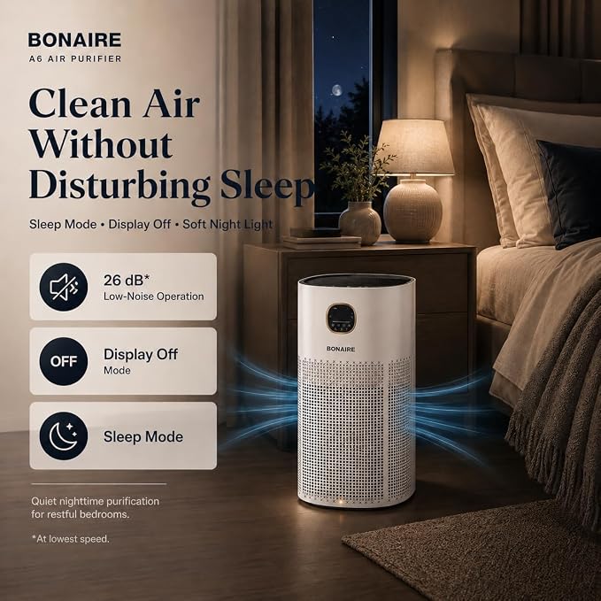 Bonaire Air Purifier for Home | for Large Rooms up to 3600 sqft | 3-in-1 HEPA13 - Image 8