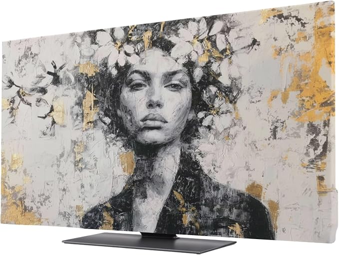 Elastic Indoor TV Cover 24" Dust Protector, African American Posters Stretch by BEMIGO