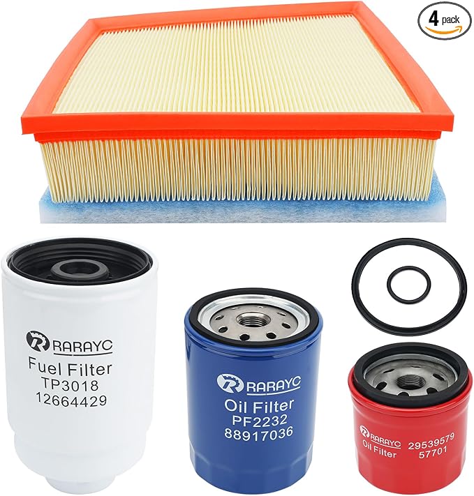 Diesel 6.6L Duramax Filter Kit Fuel/Oil/Air/Transmission Filter, Compatible by RARAYC