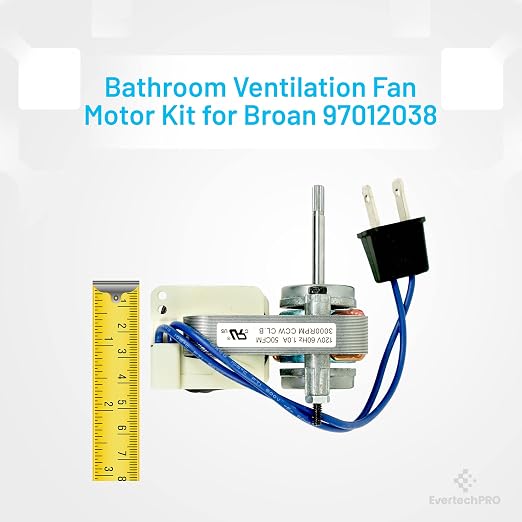 Bathroom Exhaust Fan Motor & Blower Wheel Kit — Replaces Broan/NuTone S97012038 - Image 3