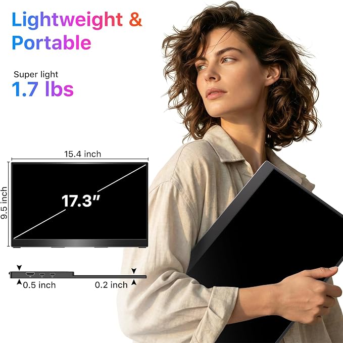 kksmart Portable Monitor for Laptop MacBook Surface PC Xbox PS5, Travel Monitor - Image 8