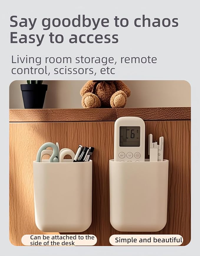 2-Pack Stick-On Wall Mount Remote Holder - Image 2