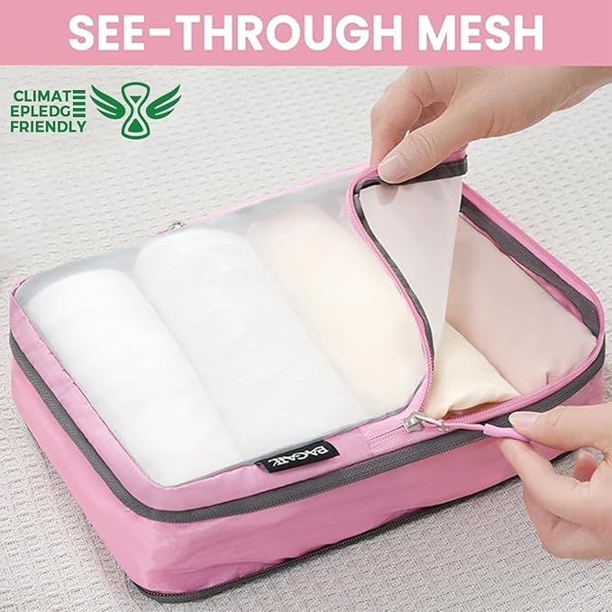 BAGAIL 6 Set Ultralight Compression Packing Cubes Packing Organizer - Image 3