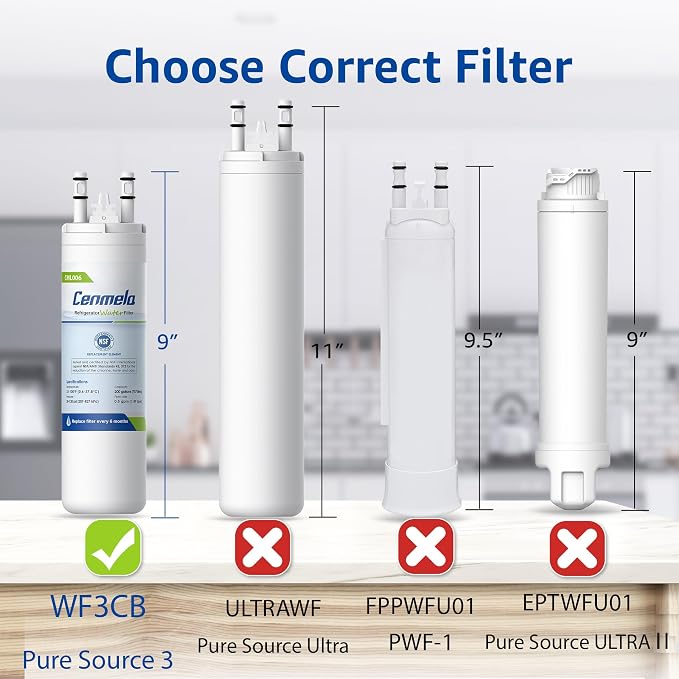 WF3CB Replacement Water Filter, Compatible - Image 2