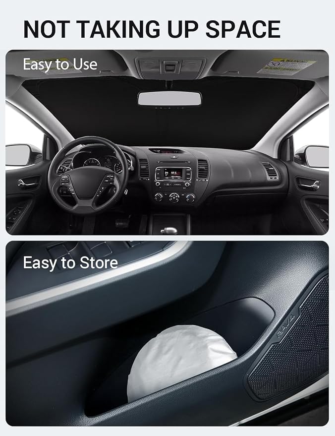 Proadsy 2026 Upgrade Windshield Sun Shade Custom Fit 2014-2018 Kia Forte - Image 9