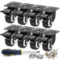 2" Swivel Casters Set of 8, Heavy Duty Locking Casters by CLOATFET