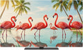 Summer Tropical Pink Flamingos Indoor TV Cover, Elastic TV Screen Protector by Unknown