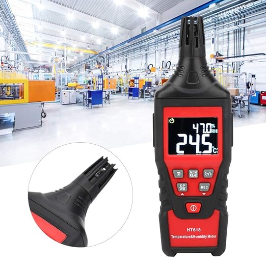 Digital Temperature Humidity Meter Dual LCD Display Backlit Screen Precision - Image 9