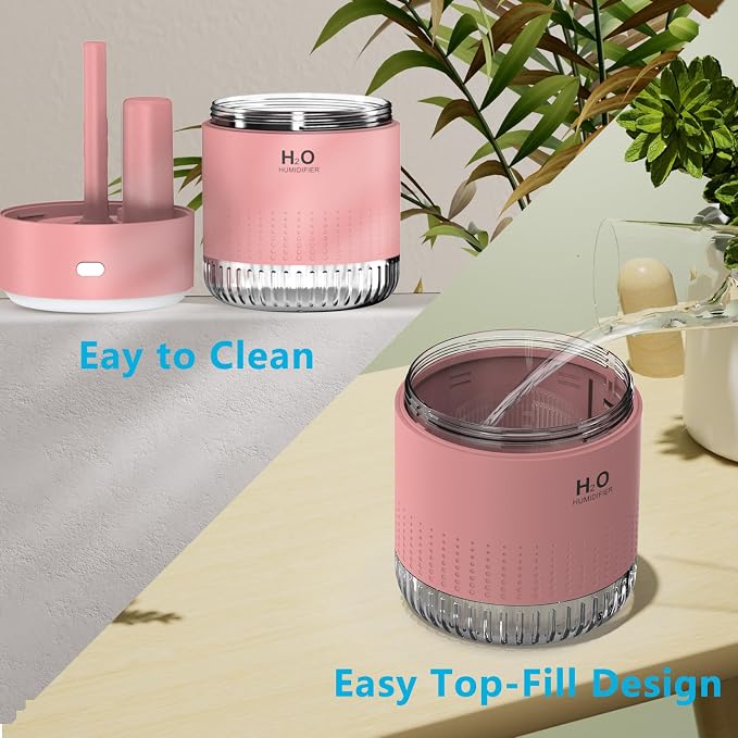 SZO Plant Humidifier Indoor, 500ml Pink - Image 6