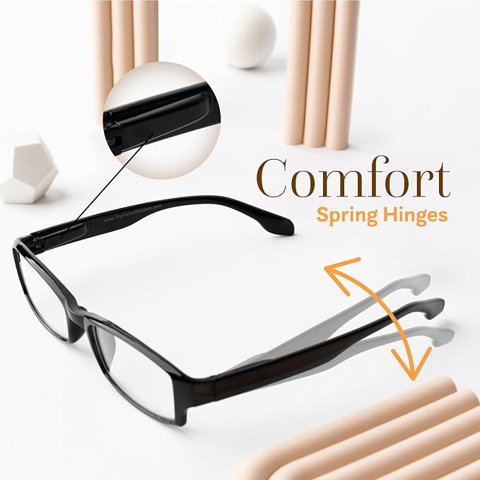 TruVision Readers Reading Glasses, Comfort Spring Hinges - Image 4