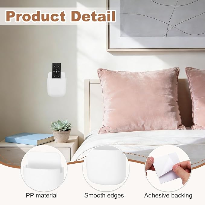 PATIKIL 2Pcs Remote Control Holder Wall Mount, Self-Adhesive TV Air Conditioner - Image 3