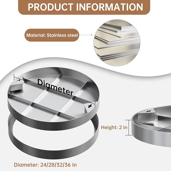 36 inch Stainless Steel Round Invisible Manhole Cover | Embedded Septic Tank - Image 2
