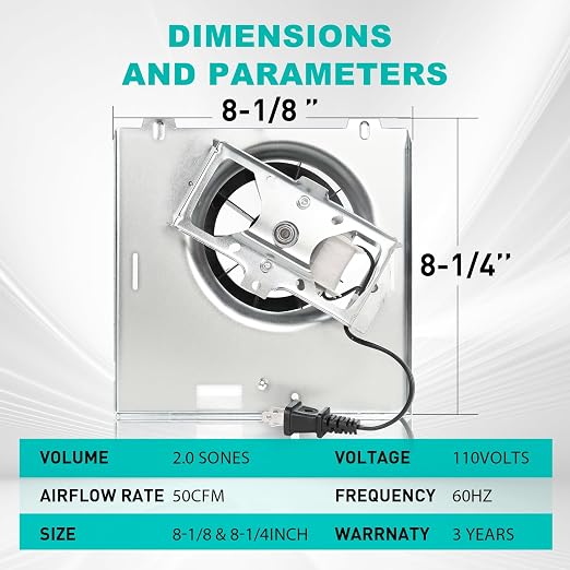 【Upgrade】 Fan Compatible with Broan 663/688【Not Fit 688-G/H/J/K】 663B/688B - Image 6