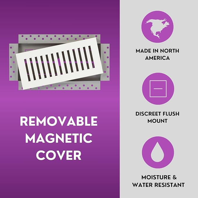BreezeLux BL610 Magnetic Air Supply Vent Cover, Fits 6" x 10" Duct Openings | - Image 3