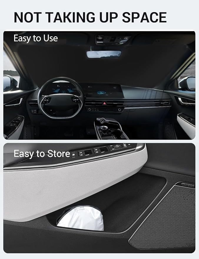 Proadsy for Kia EV6 2023 2024 2025 2026 Windshield Sun Shade 4-Layer Foldable - Image 9