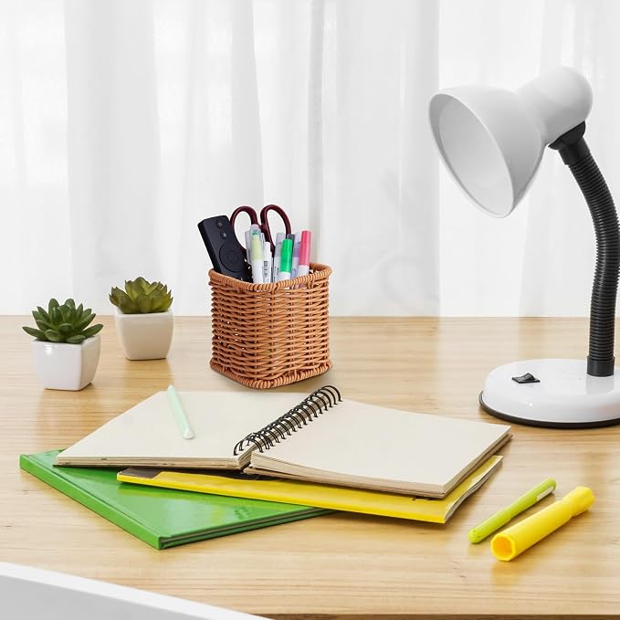 NiHome Remote Caddy, Bedside Remote Control Holder, Synthetic Rattan Organizer - Image 2