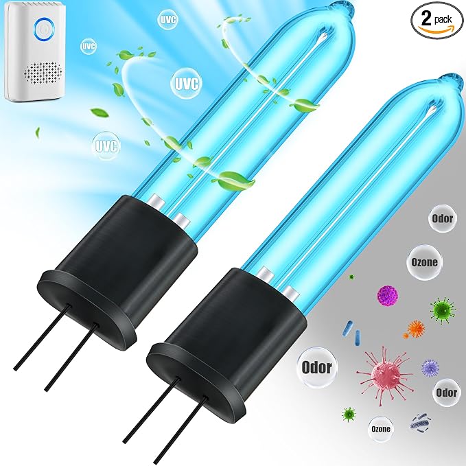 Qualirey 2 Pack UV C Light Bulb Compatible by Acomfortablehomestartshere