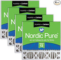 Nordic Pure 20x20x5 Pleated MERV 13 Plus Carbon Air Filters 4 Pack | Actual by NordicPure