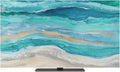 Marine Coastal Wave Turquoise Ombre Indoor TV Cover, Elastic TV Screen by Unknown