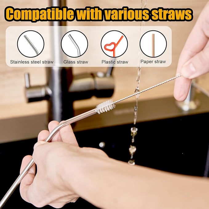 12pcs Crevice Cleaning Brush, Straw Cleaner Brush, Hard Bristle Grout Brushes - Image 4