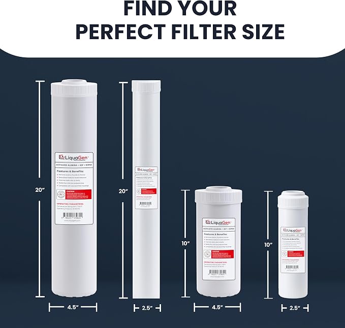 LiquaGen Activated Alumina + Carbon + KDF-55 Replacement Water Filter Cartridge - Image 7