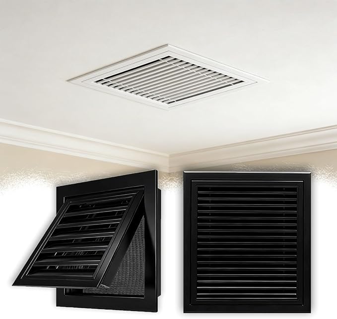 Black Duct Opening Return Air Vent Cover, 16x30in Cold Air Intake Grille by Unknown