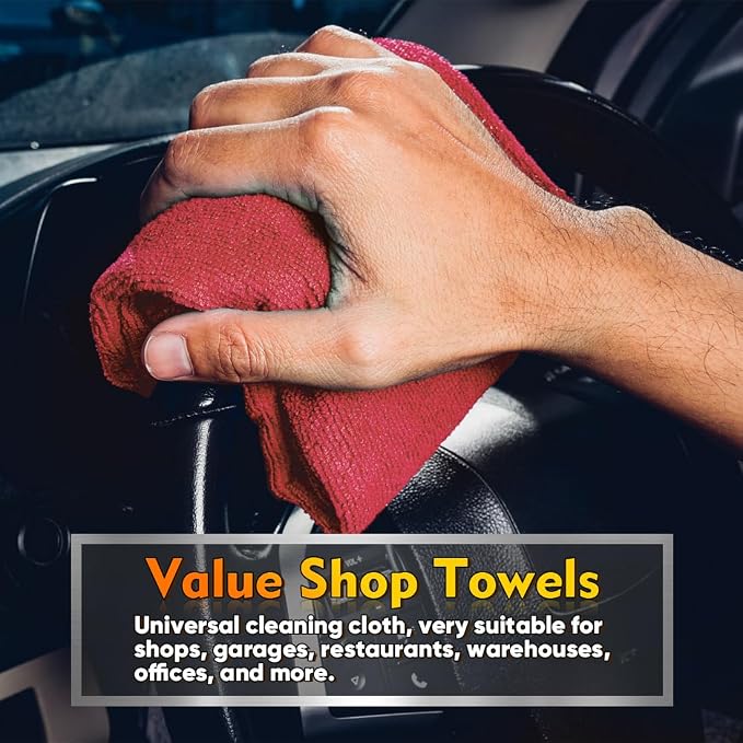 HOMEXCEL Red Microfiber Cleaning Cloths, 200 Pack Microfiber Towels - Image 2