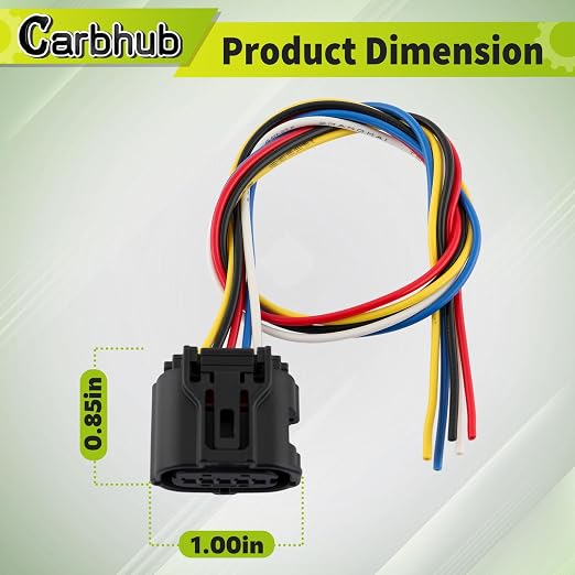 Carbhub Air Flow Sensor Meter MAF Harness Connector Plug Fit - Image 2