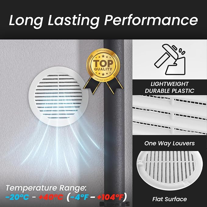 Repa Market 4 Inch White Round Air Vent Cover - Image 5