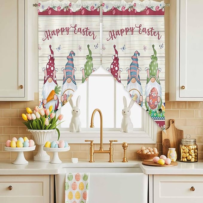 Swag Curtain, Happy Easter Gnomes - Image 3