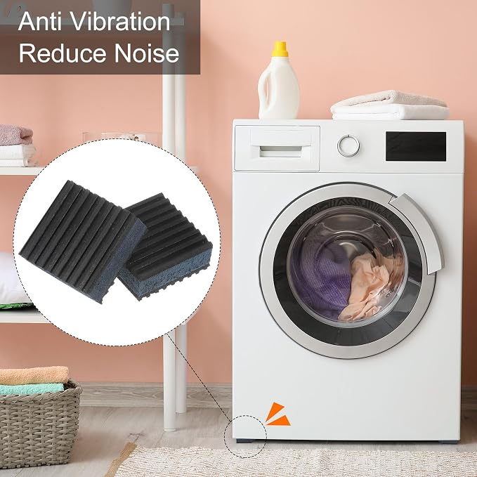 HARFINGTON 8pcs Rubber Anti Vibration Pads 2" x 2" x 7/8" Isolation Vibration - Image 6