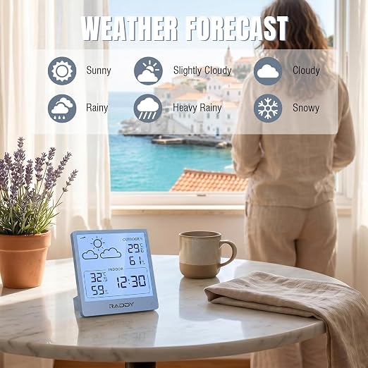 Raddy WF-50T Indoor Outdoor Thermometer Hygrometer Wireless Weather Station - Image 3