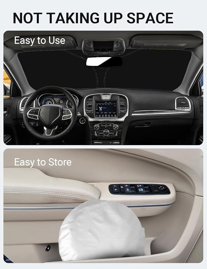 Proadsy 2026 Upgrade Front Windshield Sun Shade Foldable Sunshade Protector Sun - Image 8