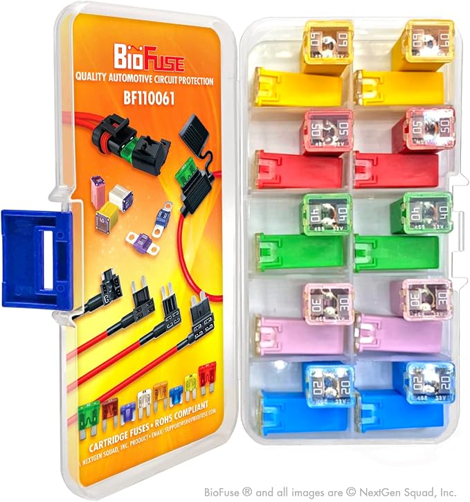 JCASE 20-Piece Cartridge Fuse Assortment 20A 30A 40A 50A 60A. Fits Most: Nissan - Image 3