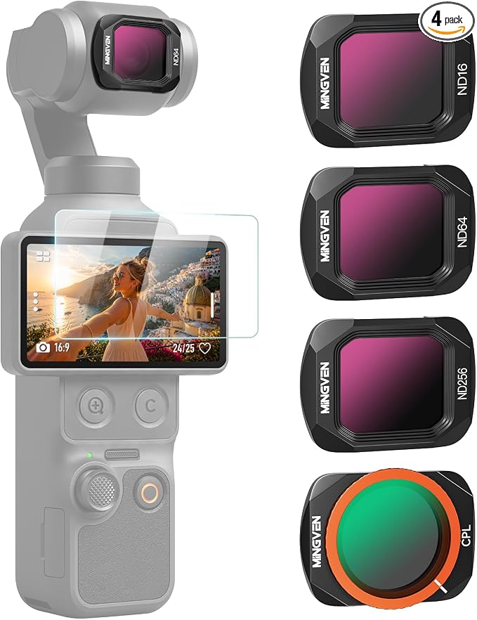 Osmo Pocket 4 ND Filter, Aluminum Alloy Construction, Ultra-Clear Optics by MINGVEN