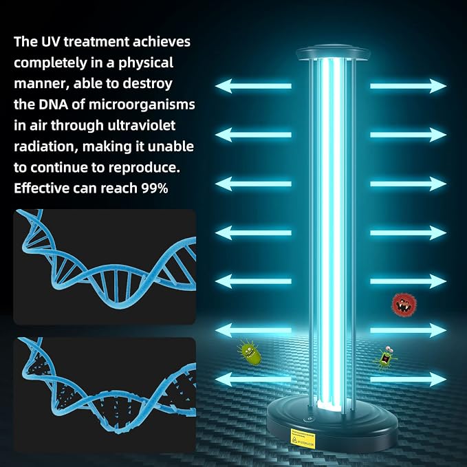 JTAPURE 100W UV Light, Ultraviolet Lamp Purifier - Image 5