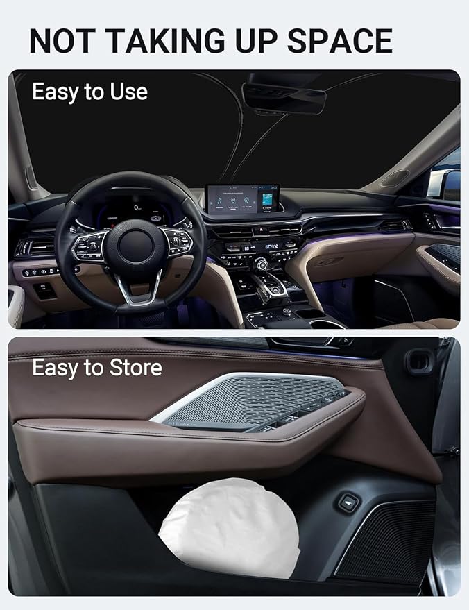 Proadsy Windshield Sun Shade for Acura MDX 2022-2025 2026 4-Layer Foldable - Image 8
