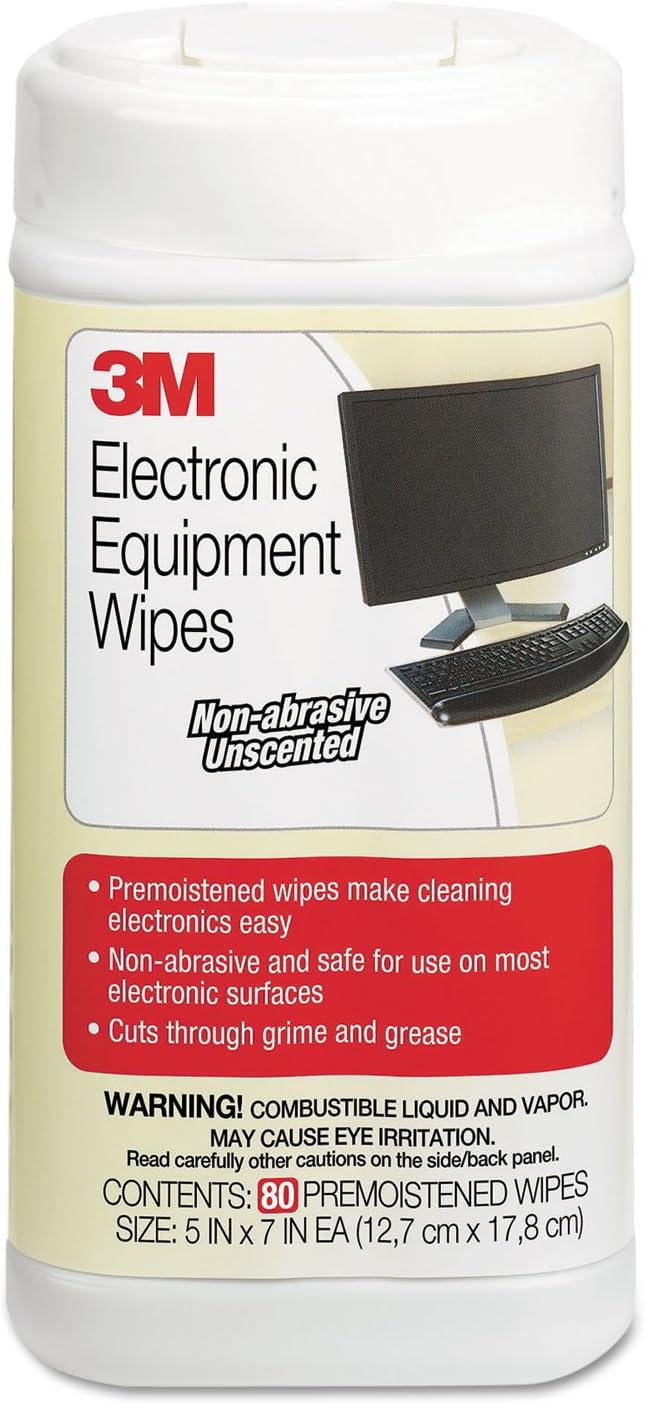 3M Antistatic Wipes, 80-Count Canister, Safe by Unknown