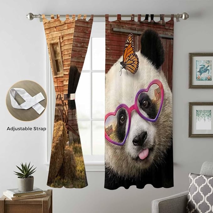 Farm Panda Living Room Curtains 96 Inch Length, Window Curtains Tab Top - Image 5