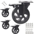 5 Inch Caster Wheels, Casters Set of 4, Heavy Duty Casters by YAEMIKY