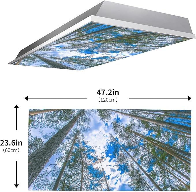 2PCS Fluorescent Light Covers for Classroom Ceiling Lights Magnetic Light Covers - Image 4