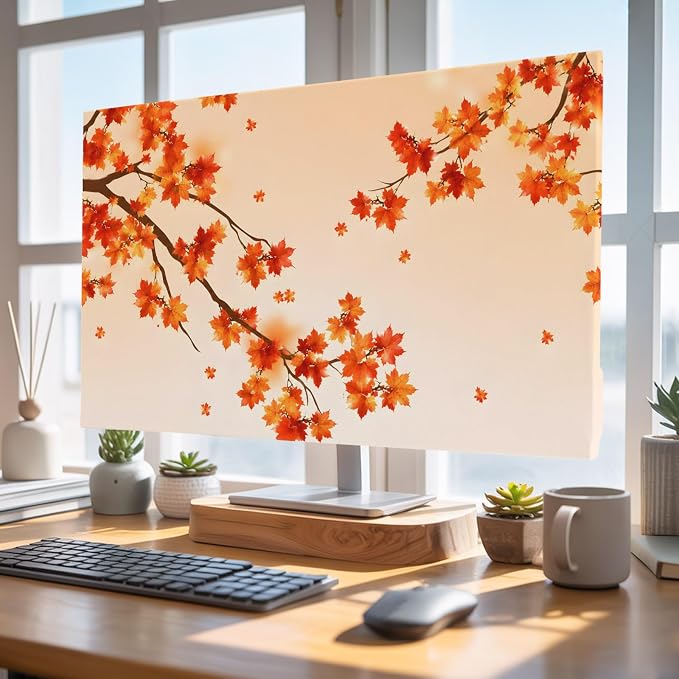 Thanksgiving Holiday Maple Leaf Indoor TV Cover, Elastic TV Screen Protector - Image 4