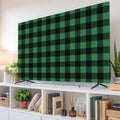 Black Green Buffalo Checker Indoor TV Cover, Elastic TV Screen Protector by Unknown