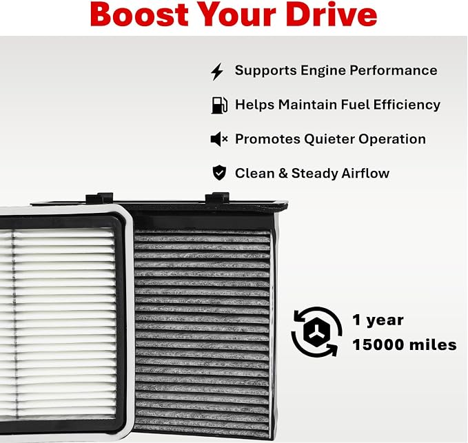 Engine Air Filter&Cabin Air Filter Combo Fits Subaru Forester 2009-2018 - Image 5