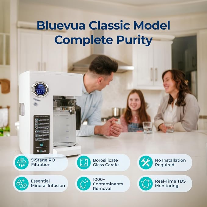 Bluevua RO100ROPOT Reverse Osmosis System Countertop Water Filter, 5 Stage - Image 2
